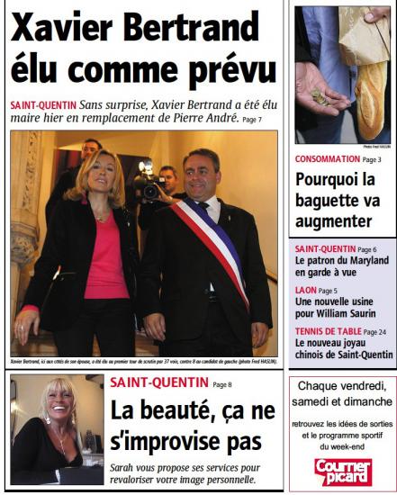 Premiere page Courrier Picard